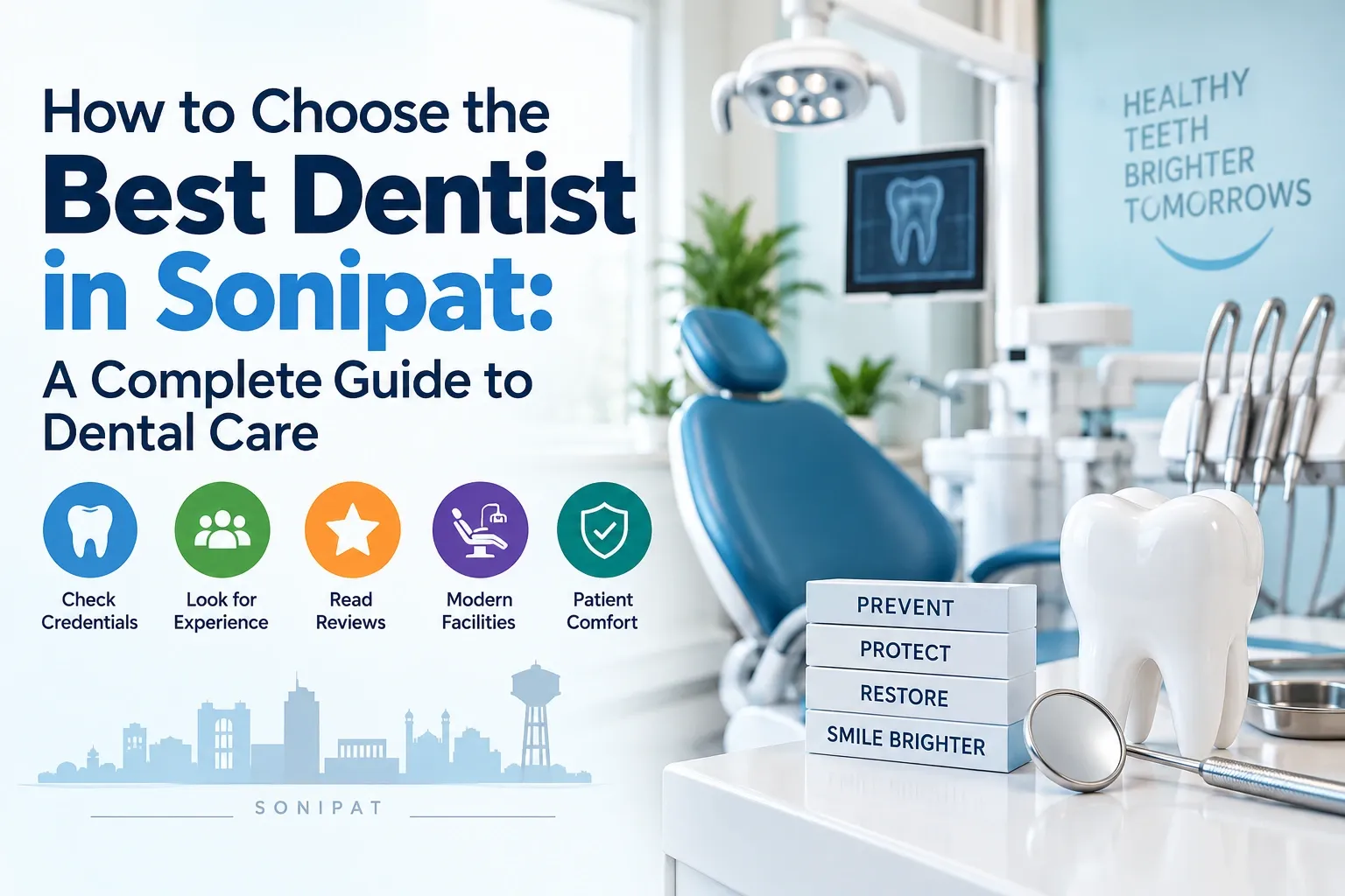 Choosing the best dentist in Sonipat — dental consultation at Mukhija Dental Clinic, Model Town